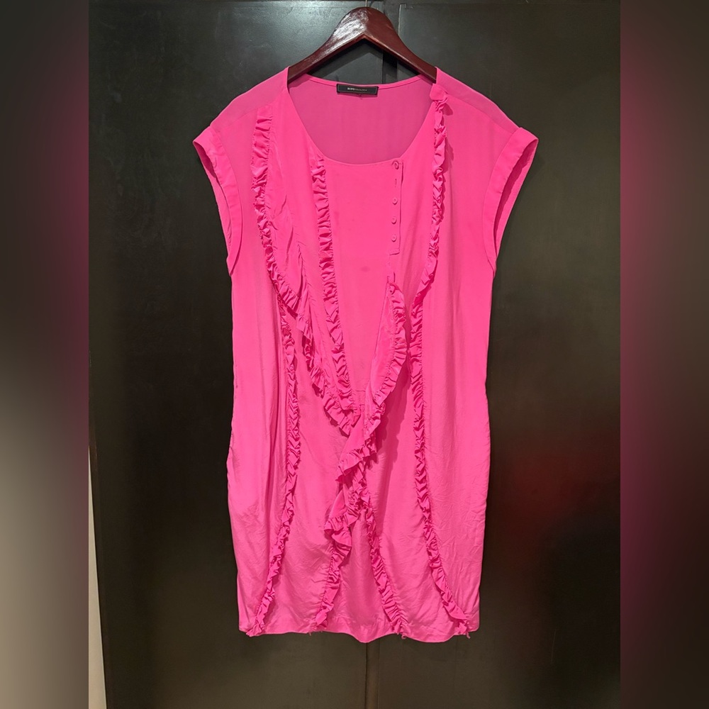Pink Ruffled Women's Top